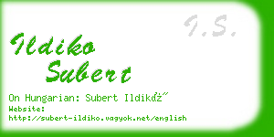 ildiko subert business card